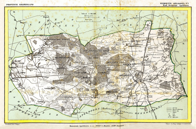 Apeldoorn en omgeving 1867 Kuyperkaartje